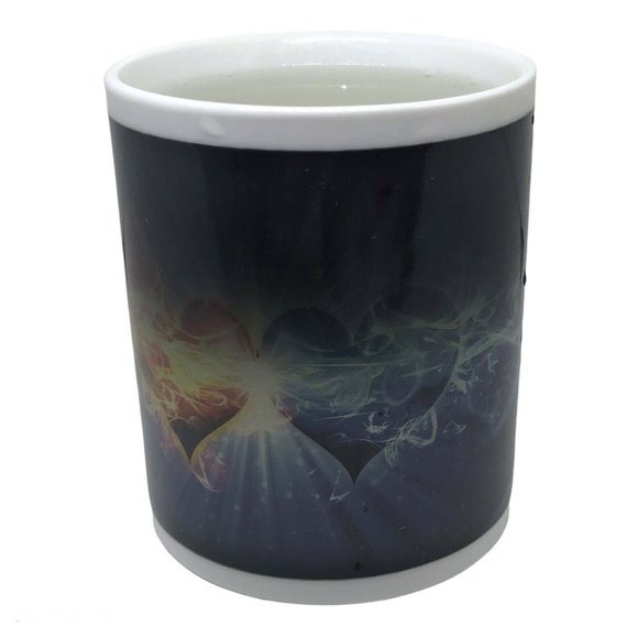 Magic Mug 10oz Color Changing Hearts Heat Sensitive Ceramic Romantic Gift Cup - Picture 7 of 11
